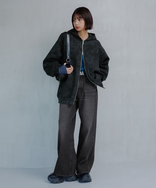 PAGEBOY（ページボーイ）の「クラシックストレート【3color/4size】（スラックス・レディース・オフホワイト/ブルー/ブラック・X-SMALL/SMALL/MEDIUM/LARGE）」の12枚目の写真