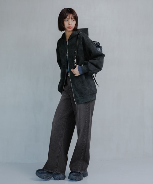 PAGEBOY（ページボーイ）の「クラシックストレート【3color/4size】（スラックス・レディース・オフホワイト/ブルー/ブラック・X-SMALL/SMALL/MEDIUM/LARGE）」の13枚目の写真