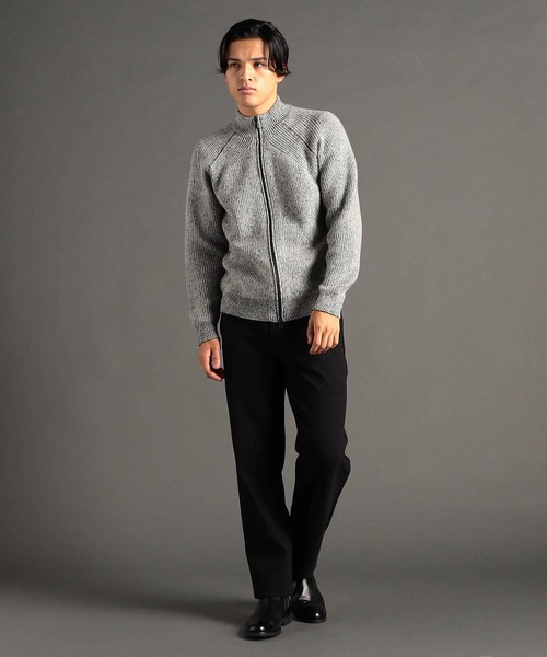 MONSIEUR NICOLE（ムッシュニコル）の「メリノウール　ニットブルゾン（ニット/セーター・メンズ・オフホワイト/グレー/ブラック・MEDIUM/X-LARGE/LARGE）」の15枚目の写真