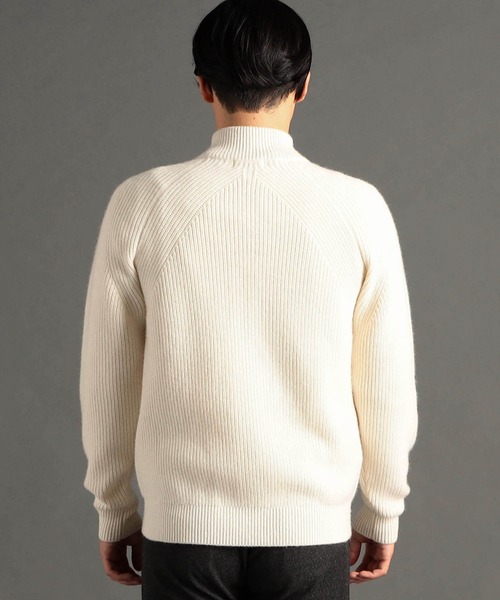 MONSIEUR NICOLE（ムッシュニコル）の「メリノウール　ニットブルゾン（ニット/セーター・メンズ・オフホワイト/グレー/ブラック・MEDIUM/X-LARGE/LARGE）」の5枚目の写真