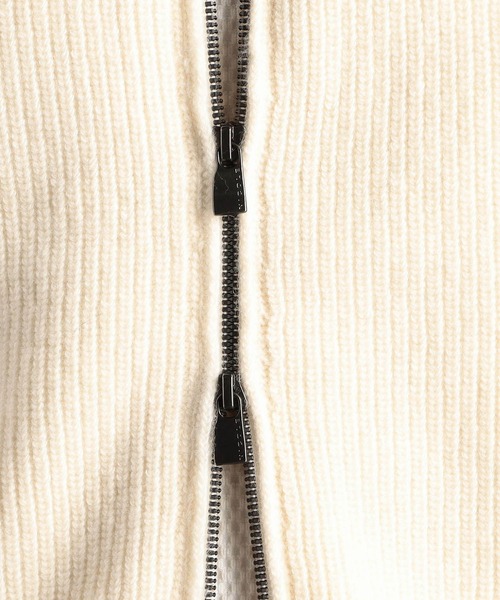 MONSIEUR NICOLE（ムッシュニコル）の「メリノウール　ニットブルゾン（ニット/セーター・メンズ・オフホワイト/グレー/ブラック・MEDIUM/X-LARGE/LARGE）」の10枚目の写真