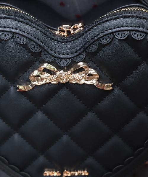 axes femme（アクシーズファム）の「ハートモチーフポシェット（ショルダーバッグ・レディース・ブラック/ワイン・FREE）」の3枚目の写真