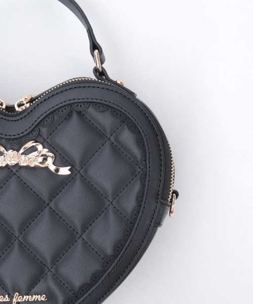 axes femme（アクシーズファム）の「ハートモチーフポシェット（ショルダーバッグ・レディース・ブラック/ワイン・FREE）」の8枚目の写真