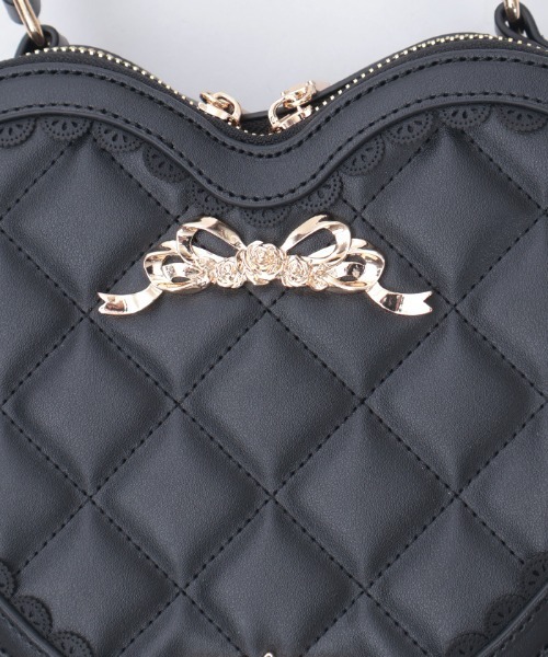 axes femme（アクシーズファム）の「ハートモチーフポシェット（ショルダーバッグ・レディース・ブラック/ワイン・FREE）」の9枚目の写真