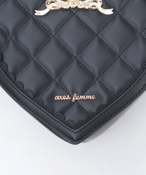 axes femme（アクシーズファム）の「ハートモチーフポシェット（ショルダーバッグ・レディース・ブラック/ワイン・FREE）」の10枚目の写真