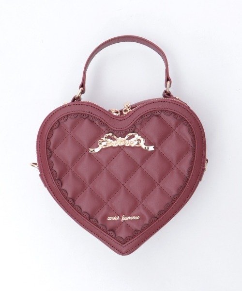 ハートモチーフポシェット（ショルダーバッグ）｜axes femme