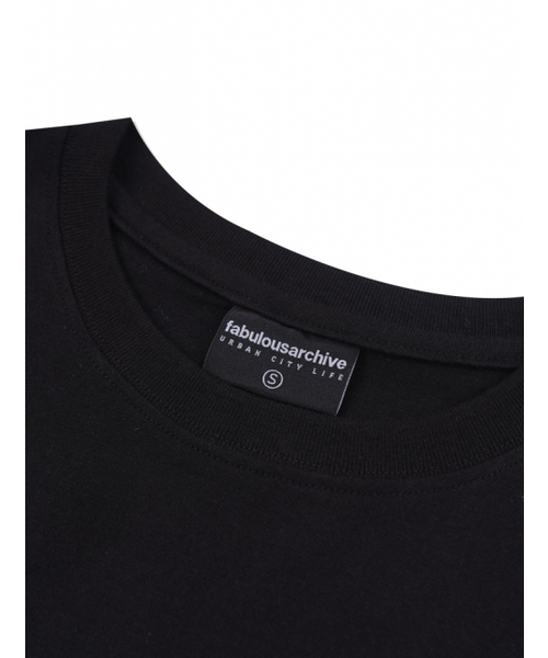 FABULOUS ARCHIVE（ファビュラスアーカイブ）の「ウィメンズベアフレンズリラックスクロップTシャツブラックブルー(FCC2TS386W)（Tシャツ/カットソー・レディース・ブラック・MEDIUM/SMALL）」の7枚目の写真