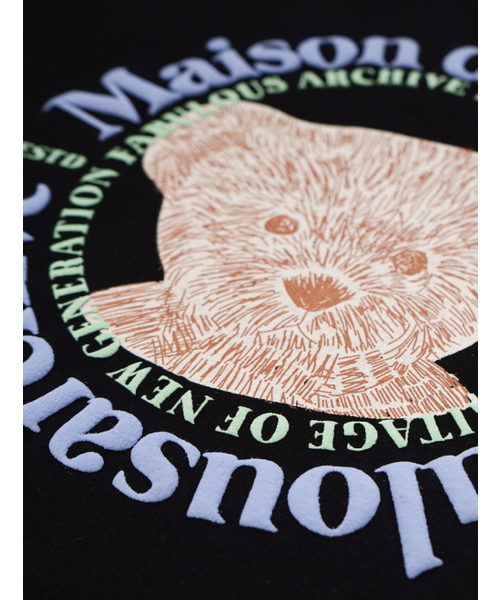 FABULOUS ARCHIVE（ファビュラスアーカイブ）の「ウィメンズベアフレンズリラックスクロップTシャツブラックブルー(FCC2TS386W)（Tシャツ/カットソー・レディース・ブラック・MEDIUM/SMALL）」の2枚目の写真