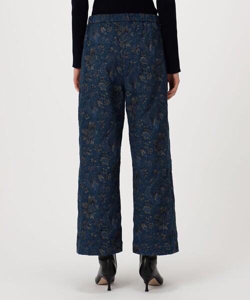 SOULEIADO（ソレイアード）の「コットンポリエステルジャカード セミワイドストレートパンツ（その他パンツ・レディース・ブルー系その他2・36/34）」の5枚目の写真