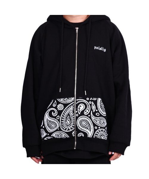 RESPECT(リスペクト)の「フロントバッグペイズリーフードジップアップ(パーカー・メンズ・その他・LARGE/MEDIUM/X-LARGE)」の2枚目の写真