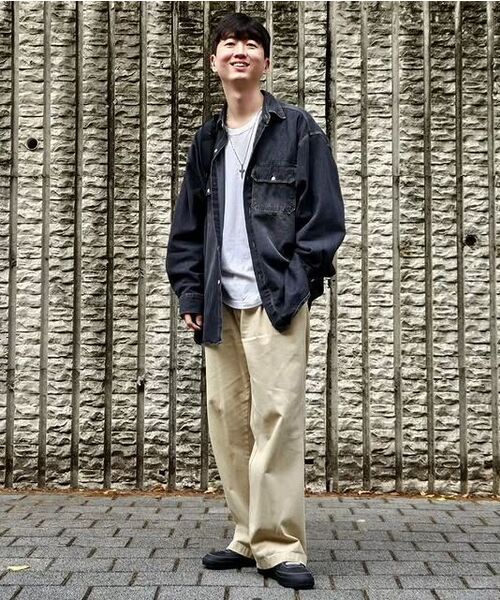 MASSNOUN(マスノウン)の「リラックスウォッシュドデニムポケット長袖シャツMSFST001-BK(シャツ/ブラウス・レディース・その他・MEDIUM/LARGE/X-LARGE)」の13枚目の写真