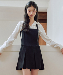 ZEROPLANET（ゼロプラネット）の「ダリンビスチェプリーツミニワンピース[ブラック]（ワンピース）」