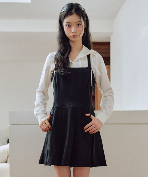ZEROPLANET（ゼロプラネット）の「ダリンビスチェプリーツミニワンピース[ブラック]（ワンピース・レディース・その他・SMALL/MEDIUM）」の3枚目の写真