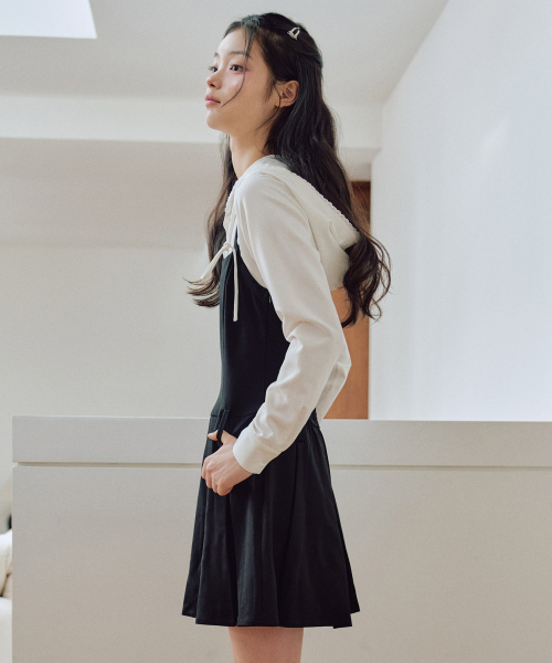 ZEROPLANET（ゼロプラネット）の「ダリンビスチェプリーツミニワンピース[ブラック]（ワンピース・レディース・その他・SMALL/MEDIUM）」の5枚目の写真