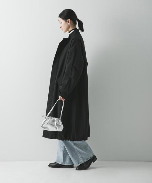 セール】『WEB限定』インナーダウン付スタンドカラーロングコート