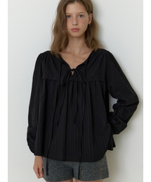 RE_L（リエル）の「Florence ribbon blouse (black)（シャツ/ブラウス）」
