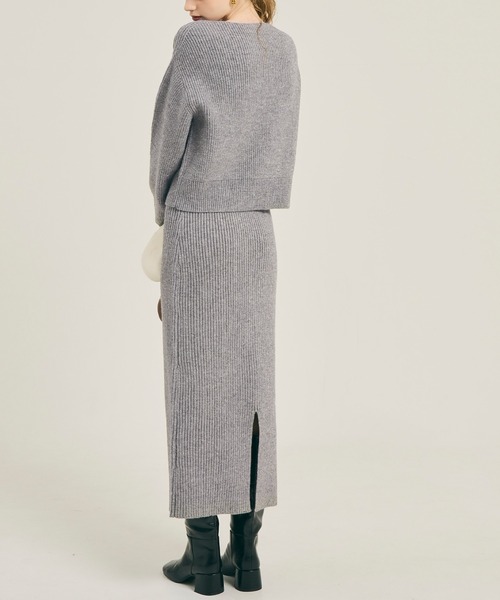 coca(coca)(コカ)の「ラメニットIラインスカート(スカート・レディース・アイボリー/グレー・M/S/L)」の12枚目の写真