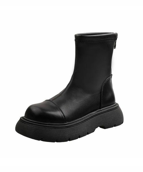 shoes365（シューズスリーシックスファイヴ）の「厚底ショートブーツ（ブーツ・レディース・ブラック/ホワイト・23.0cm/23.5cm/24.0cm/24.5cm/25.0cm）」の15枚目の写真