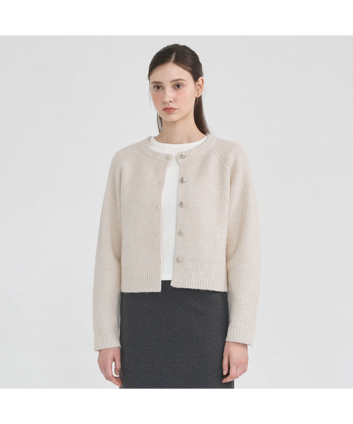 MICANE(ミケーネ)の「レースウールニットカーディガン(カーディガン/ボレロ・レディース・チャコール/クリーム・X-LARGE/SMALL/MEDIUM/LARGE)」の2枚目の写真