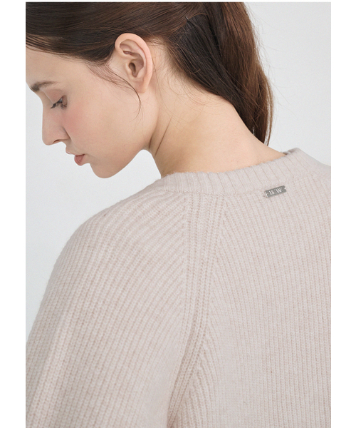 MICANE(ミケーネ)の「レースウールニットカーディガン(カーディガン/ボレロ・レディース・チャコール/クリーム・X-LARGE/SMALL/MEDIUM/LARGE)」の4枚目の写真