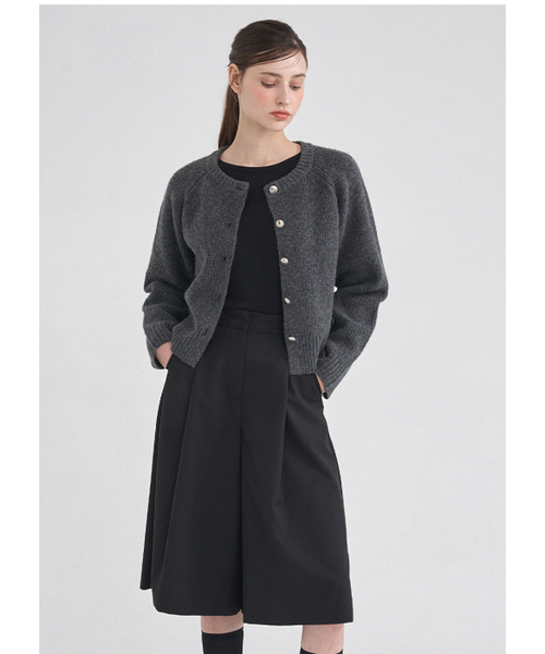 MICANE(ミケーネ)の「レースウールニットカーディガン(カーディガン/ボレロ・レディース・チャコール/クリーム・X-LARGE/SMALL/MEDIUM/LARGE)」の8枚目の写真
