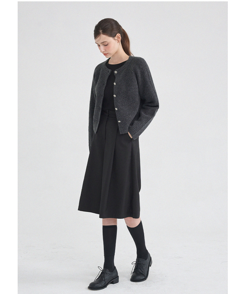 MICANE(ミケーネ)の「レースウールニットカーディガン(カーディガン/ボレロ・レディース・チャコール/クリーム・X-LARGE/SMALL/MEDIUM/LARGE)」の9枚目の写真