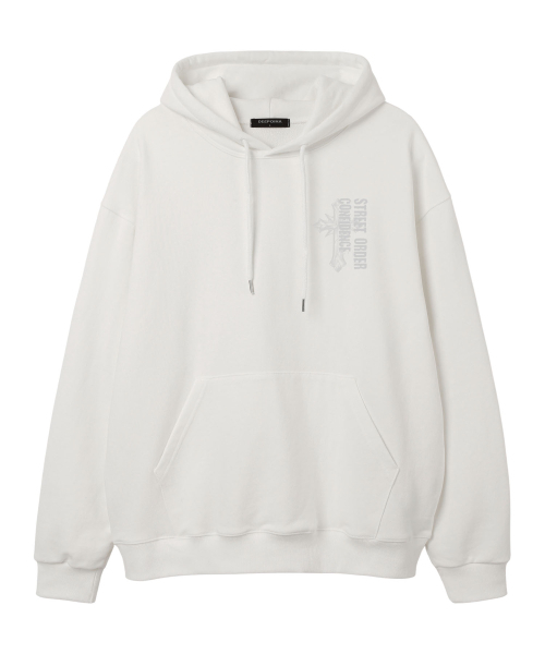 VANNWORKS(バンワークス)の「クロスストリート フードパーカー (VLS0217) ホワイト(パーカー・レディース・その他・LARGE/X-LARGE)」の2枚目の写真