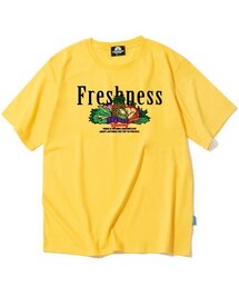 FRESHNESS FRUITS & VEGE GRAPHIC Tシャツ - イエロー