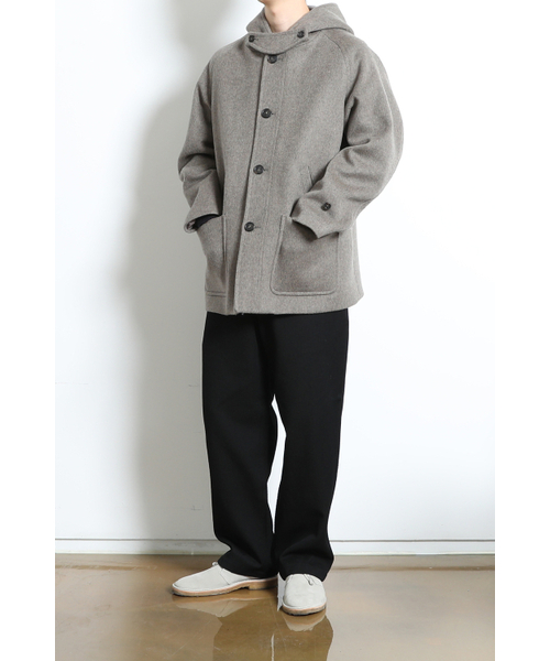 HORLISUN(ホーリーサン)の「Longgrove Wool Hood Half Coat Melange Beige(チェスターコート・メンズ・その他・MEDIUM/LARGE/SMALL)」の2枚目の写真