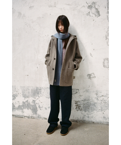 HORLISUN(ホーリーサン)の「Longgrove Wool Hood Half Coat Melange Beige(チェスターコート・メンズ・その他・MEDIUM/LARGE/SMALL)」の3枚目の写真