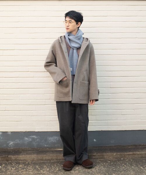 HORLISUN(ホーリーサン)の「Longgrove Wool Hood Half Coat Melange Beige(チェスターコート・メンズ・その他・MEDIUM/LARGE/SMALL)」の6枚目の写真
