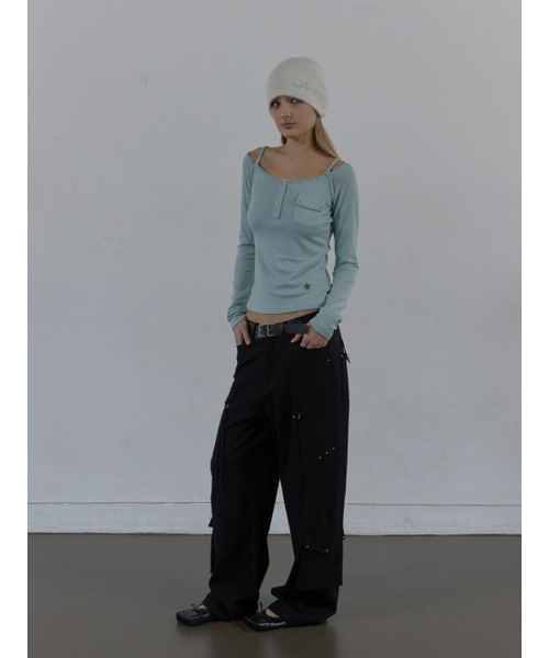 SETUP-EXE（セットアップイーエックスイー）の「WESTERN STUDDED SLACKS / BLACK（スラックス・レディース・その他・SMALL/MEDIUM）」の5枚目の写真