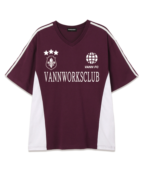 VANNWORKS(バンワークス)の「スポーティブロックコアVネック半袖Tシャツ (VS0033) パープル(Tシャツ/カットソー・レディース・その他・MEDIUM)」の1枚目の写真