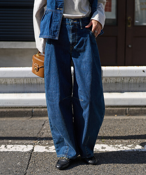 SOMETHING × FREAK'S STORE/サムシング 別注 TUCK CURVE WIDE DENIM