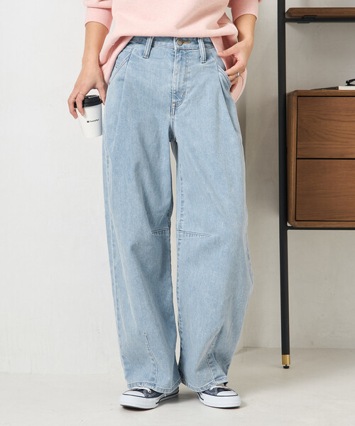 SOMETHING × FREAK'S STORE/サムシング 別注 TUCK CURVE WIDE DENIM