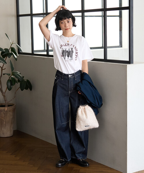 SOMETHING × FREAK'S STORE/サムシング 別注 TUCK CURVE WIDE DENIM