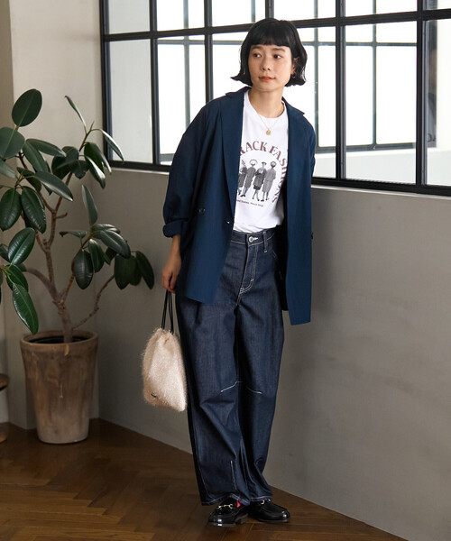 SOMETHING × FREAK'S STORE/サムシング 別注 TUCK CURVE WIDE DENIM