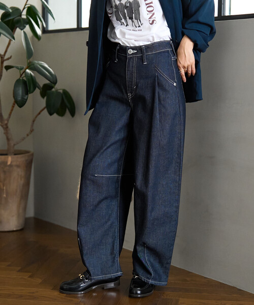 SOMETHING × FREAK'S STORE/サムシング 別注 TUCK CURVE WIDE DENIM