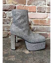 EVRIS | グリッターチャンキーヒールショートブーツ(ブーツ)