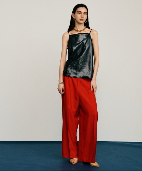 PRANK PROJECT(プランクプロジェクト)の「レザーサテンキャミ / Leather Satin Camisole(キャミソール・レディース・ブラック/ブラウン・FREE)」の16枚目の写真