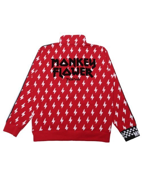 Monkey Flower（モンキーフラワー）の「共用雷パターントレーニングジップアップ/MS2WTC03U RED（ナイロンジャケット・メンズ・その他・SMALL/LARGE）」の2枚目の写真