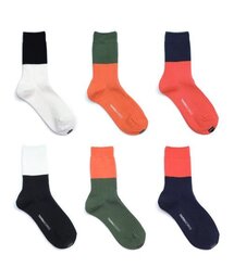 YARNWORKS（ヤーンワークス）の「WORK0 plus-middle color block lip socks A pack - 6 colors（ソックス/靴下）」