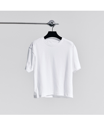 GOZER（ゴーザー）の「COTTON CROPPED T-SHIRT_WHITE（Tシャツ/カットソー）」
