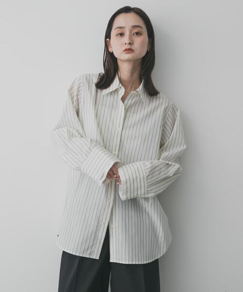 SENSE OF PLACE by URBAN RESEARCH（センスオブプレイスバイアーバンリサーチ）の「『イージーケア』レイヤードカフスルーズシャツ（シャツ/ブラウス・レディース・ライトブルー/ブルー系その他/ホワイト系その他・ONE）」の15枚目の写真