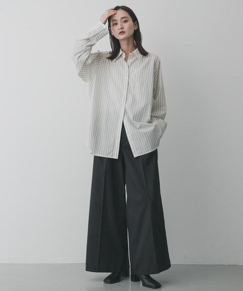 SENSE OF PLACE by URBAN RESEARCH（センスオブプレイスバイアーバンリサーチ）の「『イージーケア』レイヤードカフスルーズシャツ（シャツ/ブラウス・レディース・ライトブルー/ブルー系その他/ホワイト系その他・ONE）」の17枚目の写真