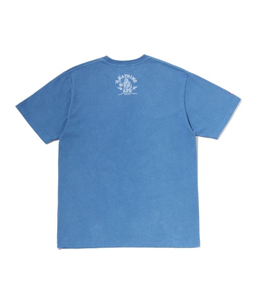 A BATHING APE(アベイシングエイプ)の「LOGO INDIGO TEE(Tシャツ/カットソー・メンズ・ライトインディゴブルー/インディゴブルー・LARGE/SMALL/XX-LARGE/X-LARGE/MEDIUM)」の4枚目の写真