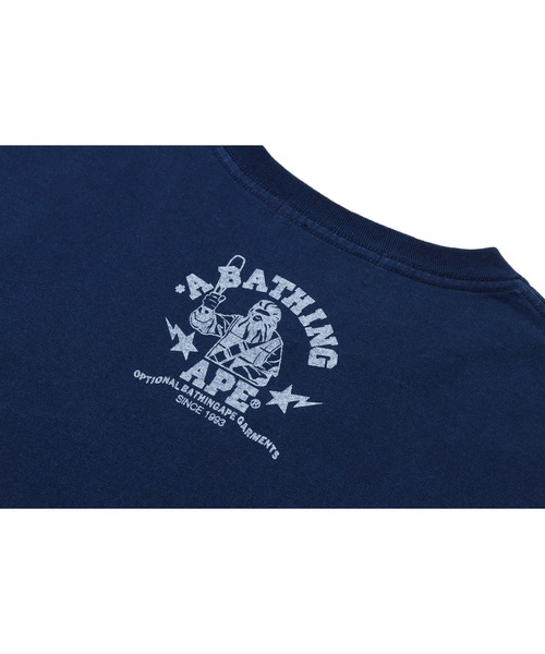 A BATHING APE(アベイシングエイプ)の「LOGO INDIGO TEE(Tシャツ/カットソー・メンズ・ライトインディゴブルー/インディゴブルー・LARGE/SMALL/XX-LARGE/X-LARGE/MEDIUM)」の7枚目の写真
