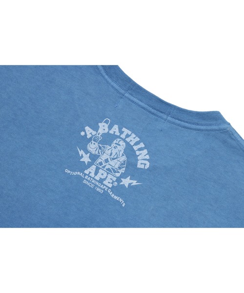 A BATHING APE(アベイシングエイプ)の「LOGO INDIGO TEE(Tシャツ/カットソー・メンズ・ライトインディゴブルー/インディゴブルー・LARGE/SMALL/XX-LARGE/X-LARGE/MEDIUM)」の8枚目の写真