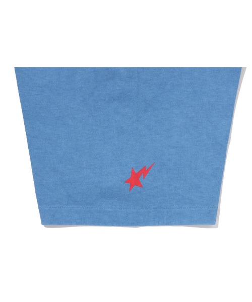 A BATHING APE(アベイシングエイプ)の「LOGO INDIGO TEE(Tシャツ/カットソー・メンズ・ライトインディゴブルー/インディゴブルー・LARGE/SMALL/XX-LARGE/X-LARGE/MEDIUM)」の10枚目の写真