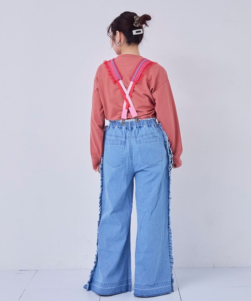 MARKEY'S(マーキーズ)の「ナガソデリブロンティー/おとな(Tシャツ/カットソー・レディース・杢グレー/ブルー/オフホワイト/テラコッタ・170cm)」の18枚目の写真